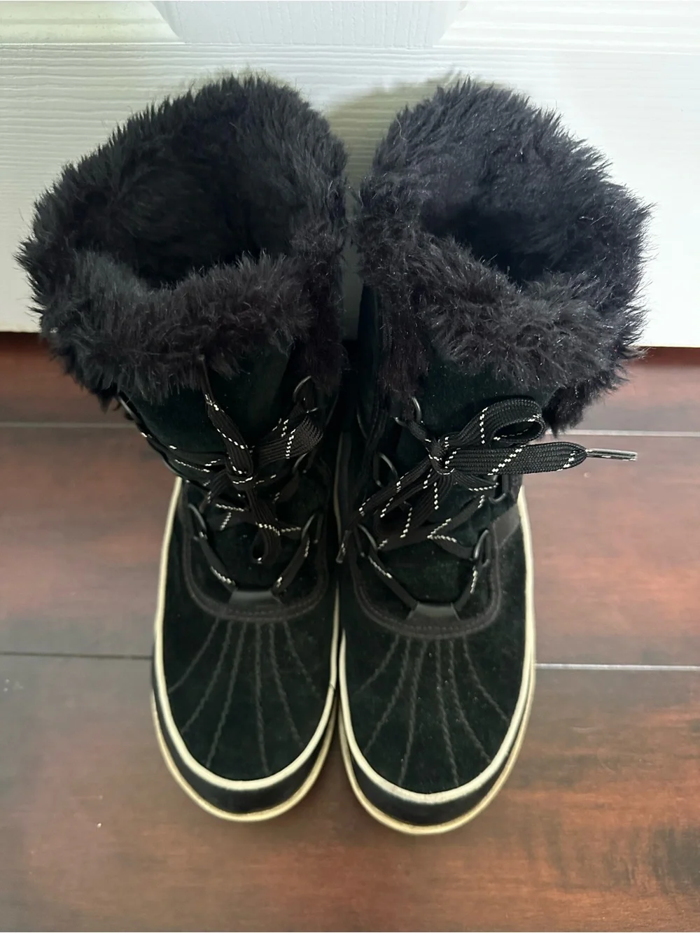Size 9 Sorel Women’s Winter Carnival Faux Fur Waterproof Snow Boots Black - Picture 6 of 10